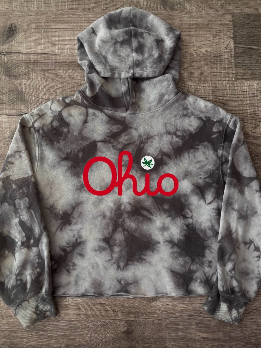 Ohio Tie-Dye Hooded Sweatshirt - Gray